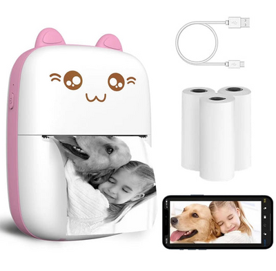 Pocket Inkless Mini Printer - Thermal Portable Bluetooth Wireless Mini Printer